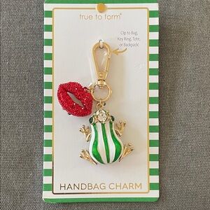 Viral Green and Gold Frog Handbag Charm